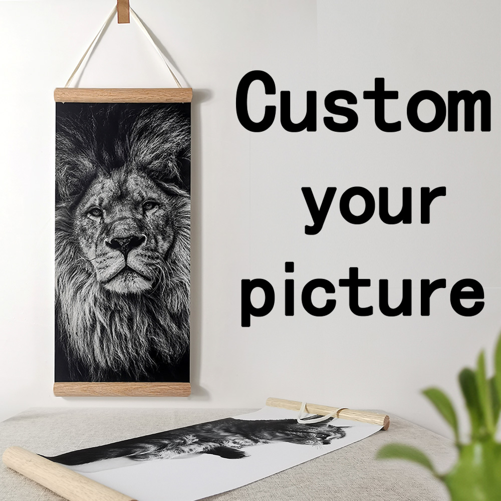 Baby Nursery Images - CUSTOM พิมพ์เด็กทารกภาพอะนิเมะตกแต่งเกมภาพโปสเตอร์สีดําสีขาว Wall Art ผ้าใบกรอบแขวน Scrolls