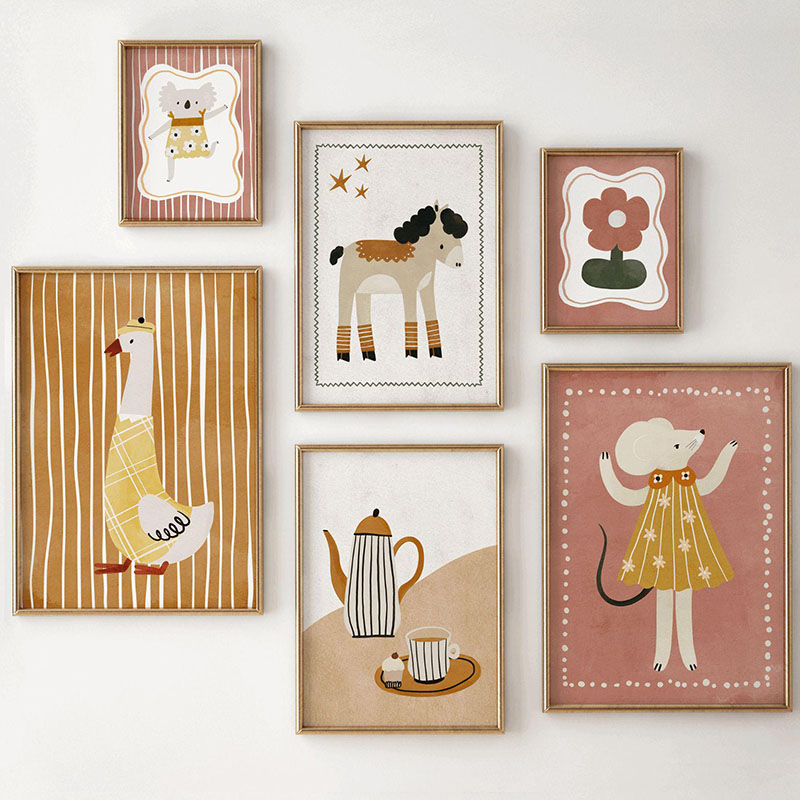 Baby Nursery Images - เมาส์ ห่าน ม้า โคอาลา กาแฟ ดอกไม้
