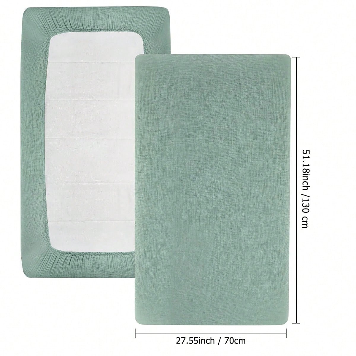 Baby Nursery Bed - ผ้าปูที่นอนเด็กอ่อน ผ้าฝ้ายนุ่มสำหรับเตียงเด็ก ผ้าคลุมที่นอนเด็ก ป้องกันที่นอน สีพื้น ผ้าคลุมที่นอน