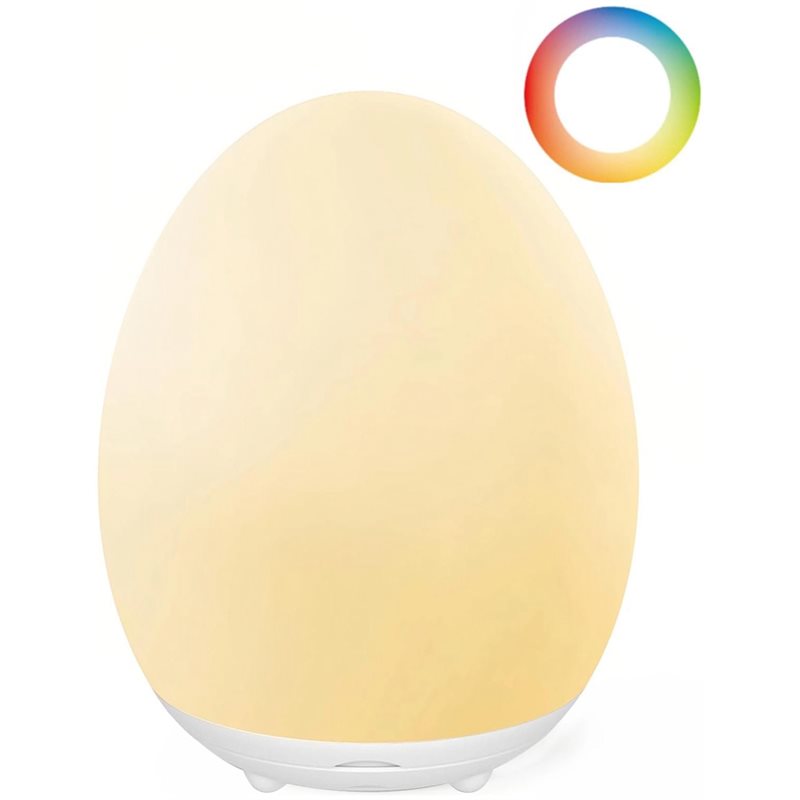Baby Nursery Hours - ABDJ-โคมไฟกลางคืนสำหรับเด็กแบบ LED รูปทรงไข่ สำหรับห้องเด็ก พร้อมไฟ RGB