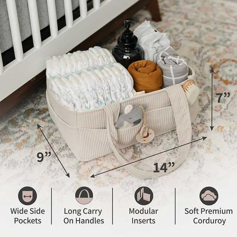 กระเป๋าเก็บผ้าอ้อมเด็กแบบพับได - Baby Nursery Handles บทวิจารณ์และราคา