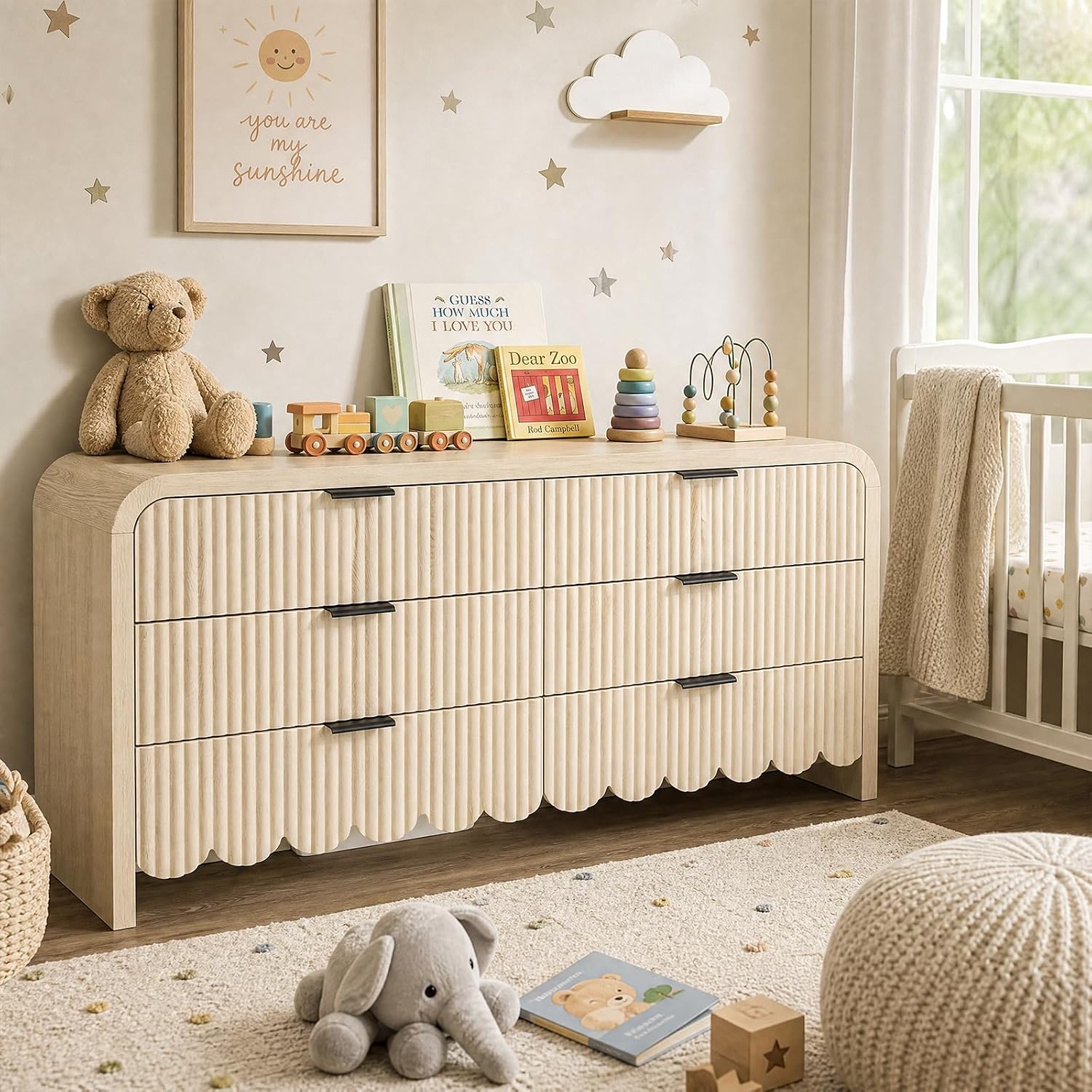 ตู้ลิ้นชักไม้ 6 ลิ้นชัก สำหรับ - Baby Nursery Handles บทวิจารณ์และราคา
