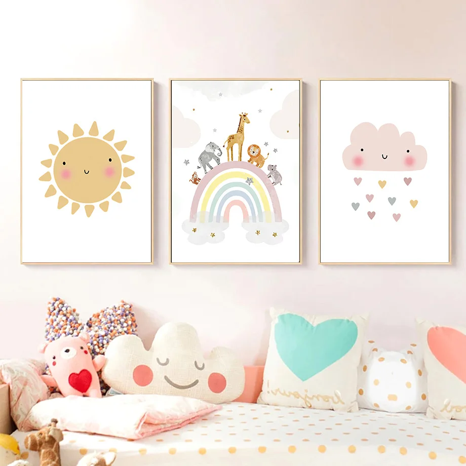 ยีราฟ ช้าง บอลลูนลมร้อน ดวงอาท - Baby Nursery Images บทวิจารณ์และราคา
