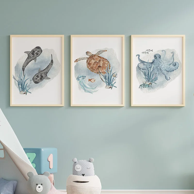 โปสเตอร์และภาพพิมพ์รูปปลาฉลามว - Baby Nursery Images บทวิจารณ์และราคา