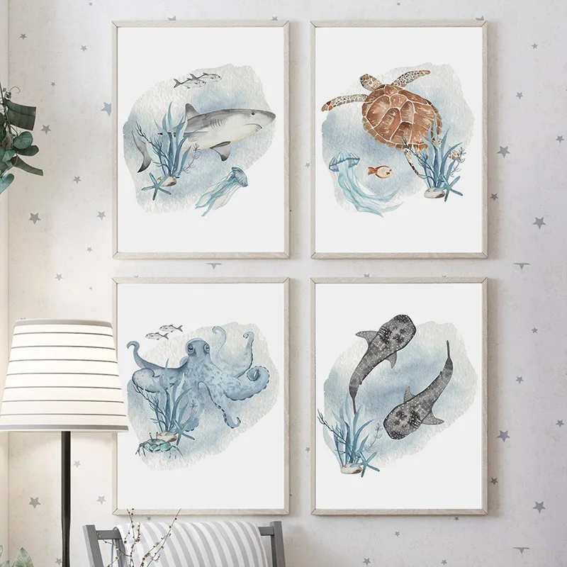 โปสเตอร์และภาพพิมพ์รูปปลาฉลามว - Baby Nursery Images บทวิจารณ์และราคา
