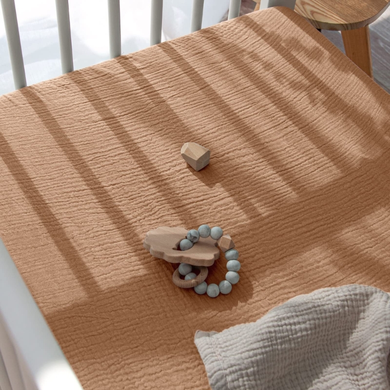 ผ้าปูเตียงผ้าฝ้ายมัสลินนุ่มระบ - Baby Nursery Bed บทวิจารณ์และราคา