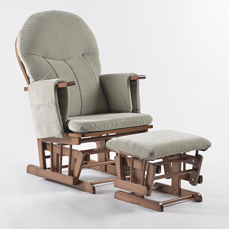 เก้าอี้โยกไม้สำหรับให้นมบุตรแบ - Baby Nursery Glider Recliner บทวิจารณ์และราคา
