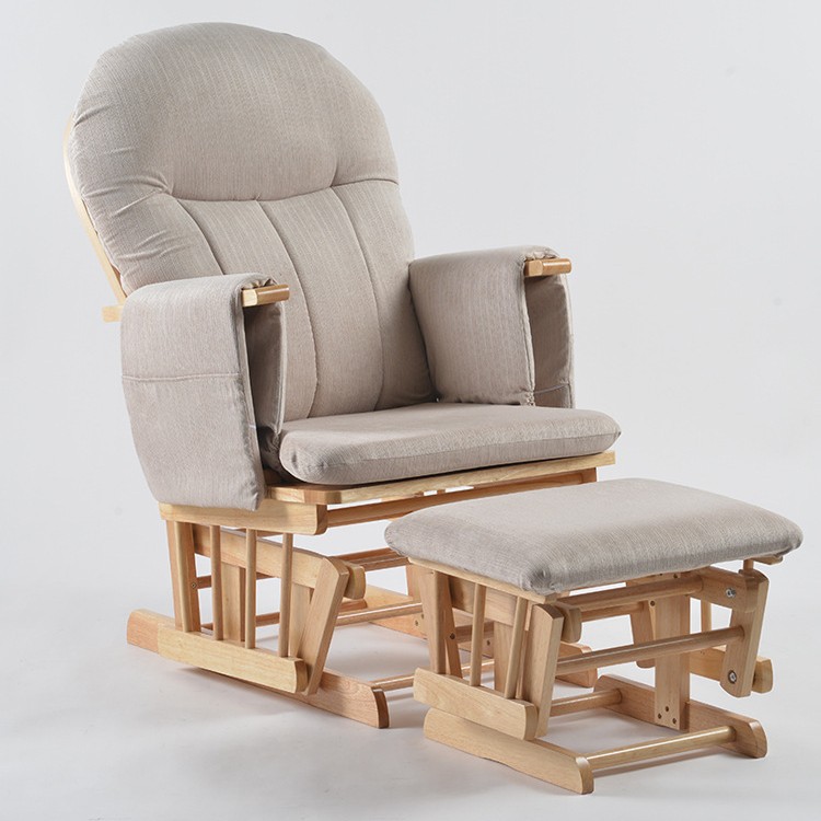 เก้าอี้โยกไม้สำหรับให้นมบุตรแบ - Baby Nursery Glider Recliner บทวิจารณ์และราคา