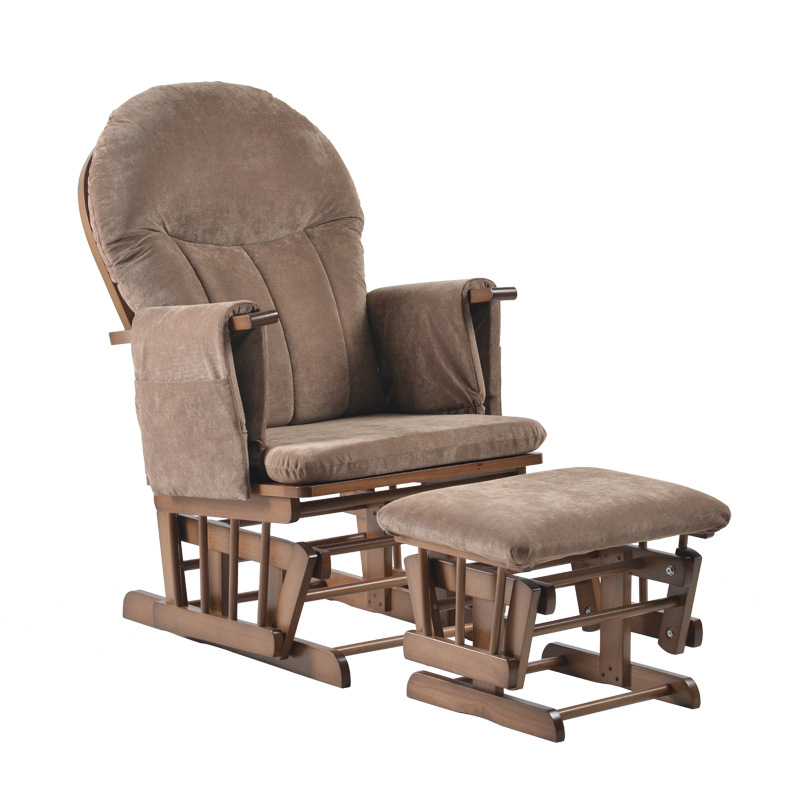 เก้าอี้โยกไม้สำหรับให้นมบุตรแบ - Baby Nursery Glider Recliner บทวิจารณ์และราคา