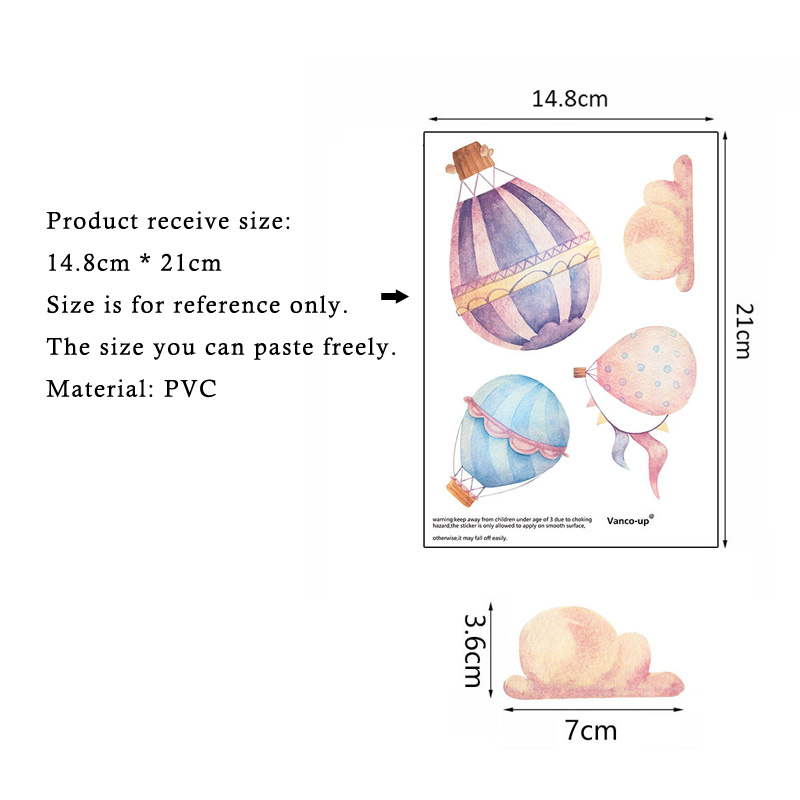 สร้างสรรค์สีสันสดใสบอลลูนอากาศ - Baby Nursery Murals บทวิจารณ์และราคา