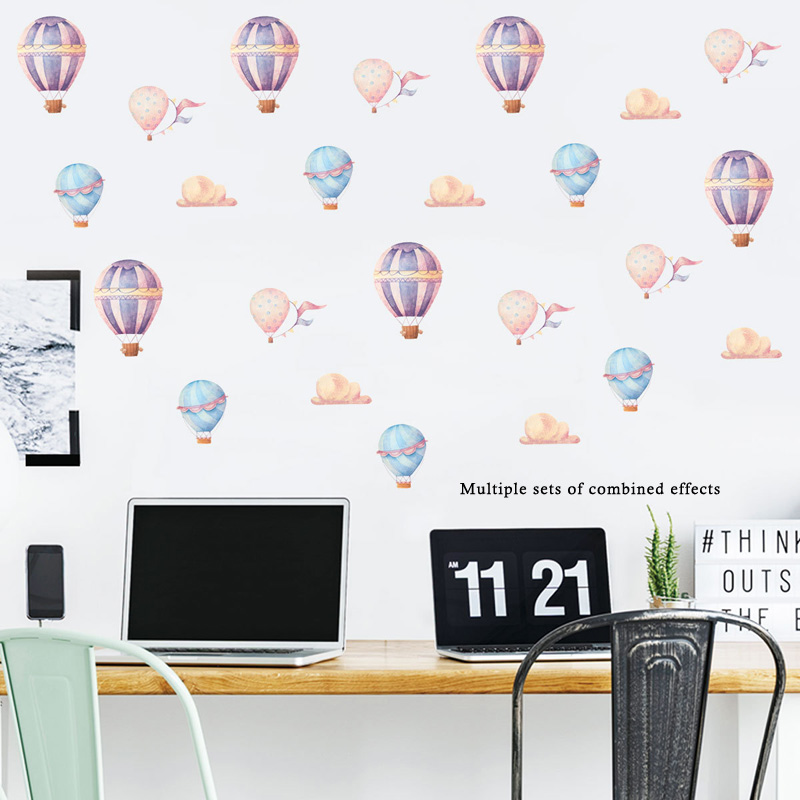 สร้างสรรค์สีสันสดใสบอลลูนอากาศ - Baby Nursery Murals บทวิจารณ์และราคา