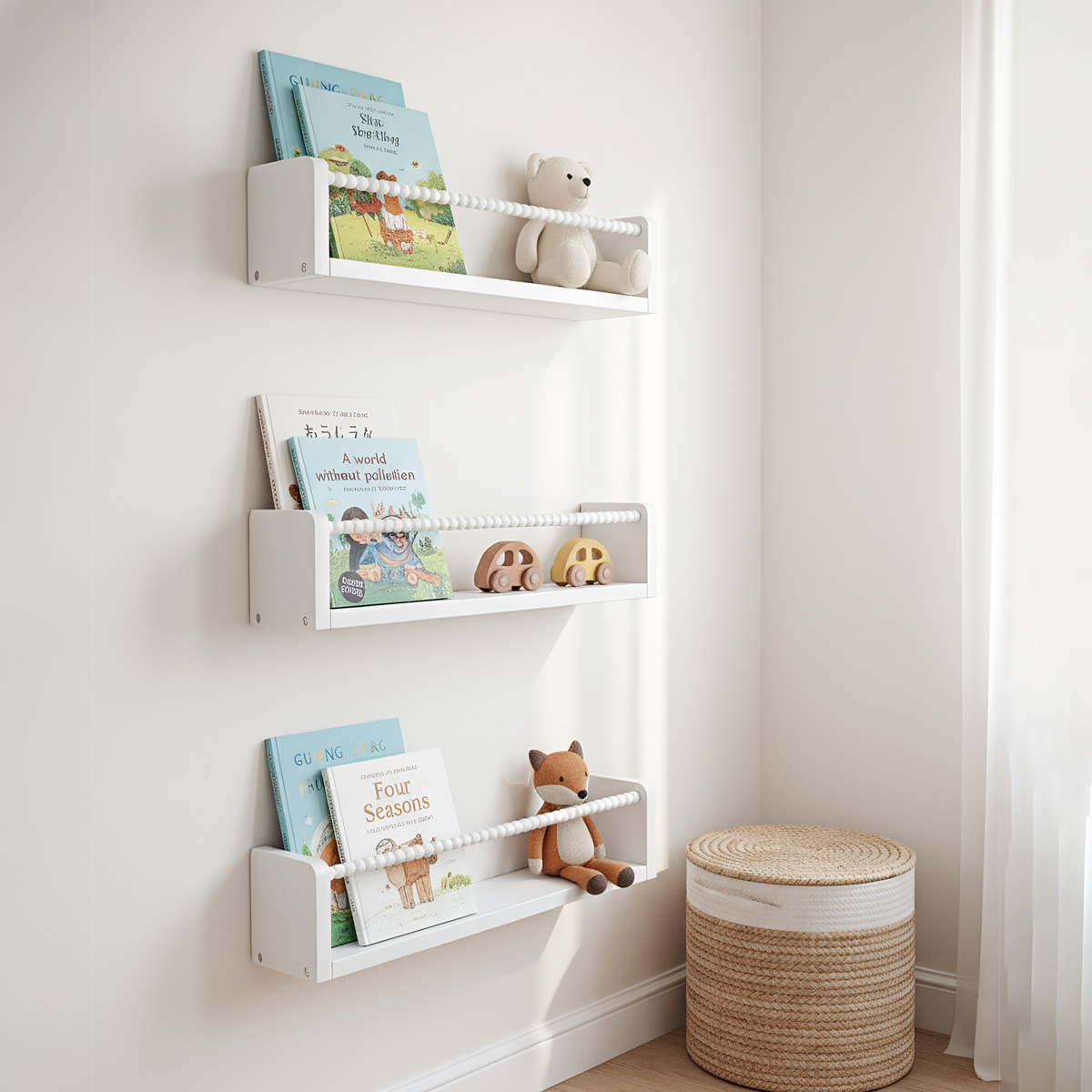 ชั้นวางหนังสือสำหรับห้องเด็ก,  - Baby Nursery Shelves บทวิจารณ์และราคา