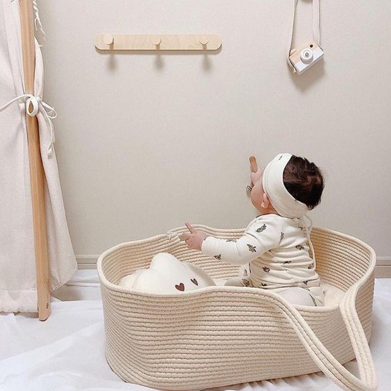 J15U แบบพกพาเด็กโมเสสตะกร้าสำห - Baby Nursery Bed บทวิจารณ์และราคา