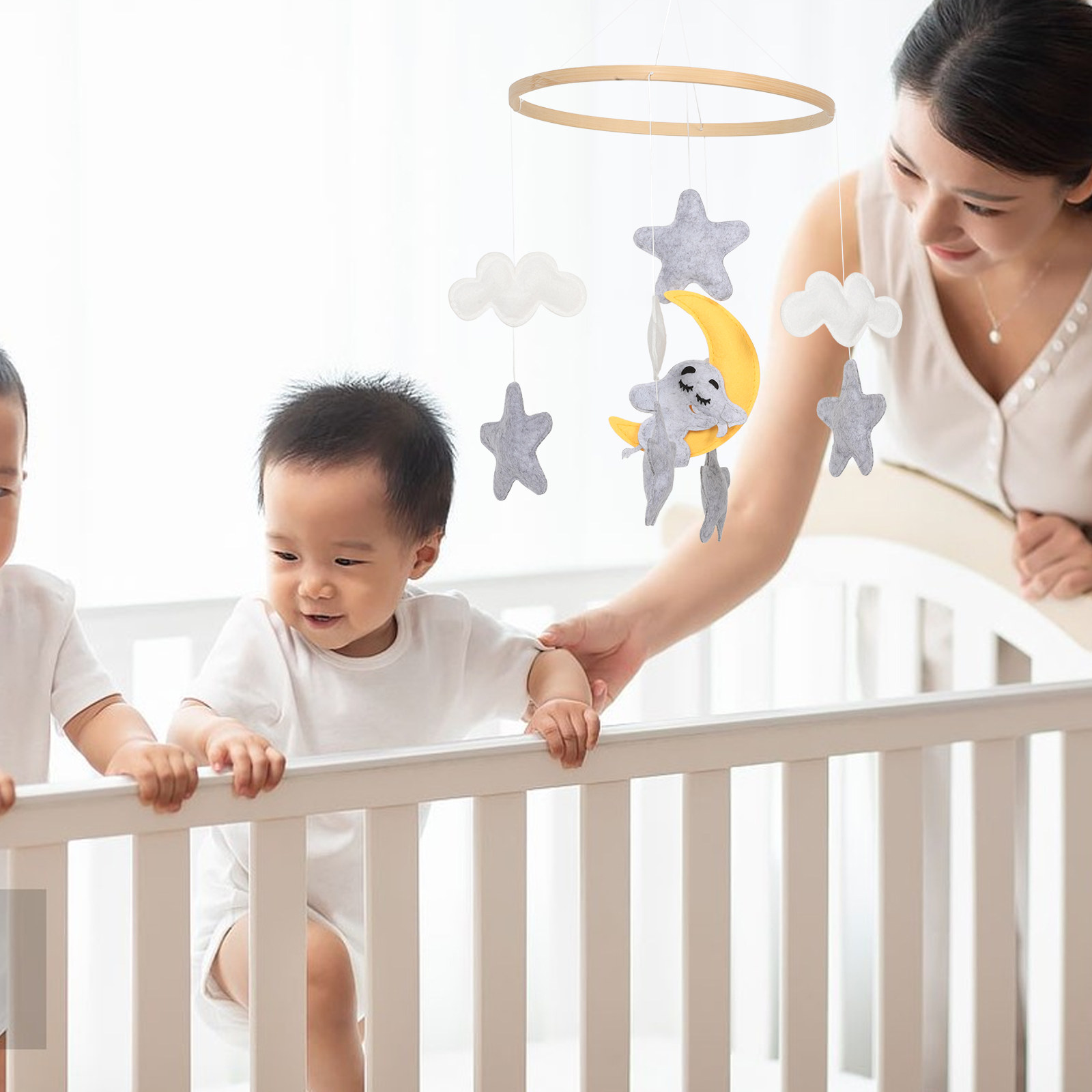 โมบายแขวนเตียงเด็กผ้าสักหลาดรู - Baby Nursery Bed บทวิจารณ์และราคา