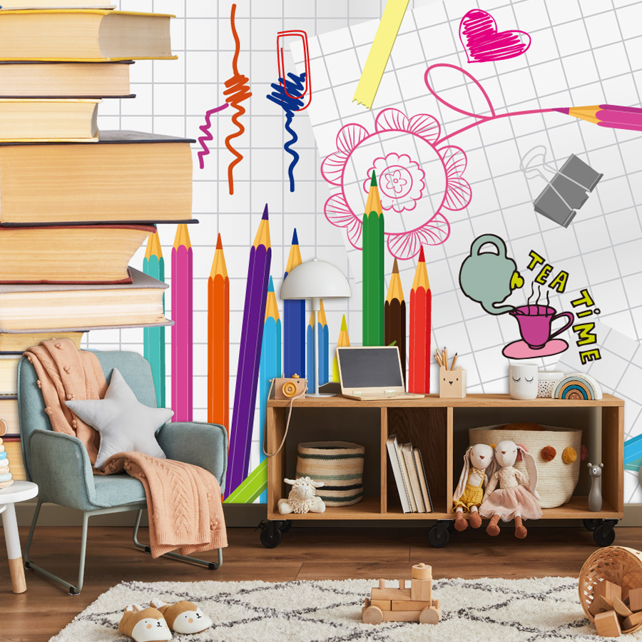 วอลเปเปอร์ติดผนังแบบลอกและติดเ - Baby Nursery Murals บทวิจารณ์และราคา