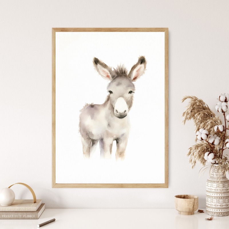 ภาพสัตว์ในฟาร์มสีน้ำโปสเตอร์รู - Baby Nursery Images บทวิจารณ์และราคา