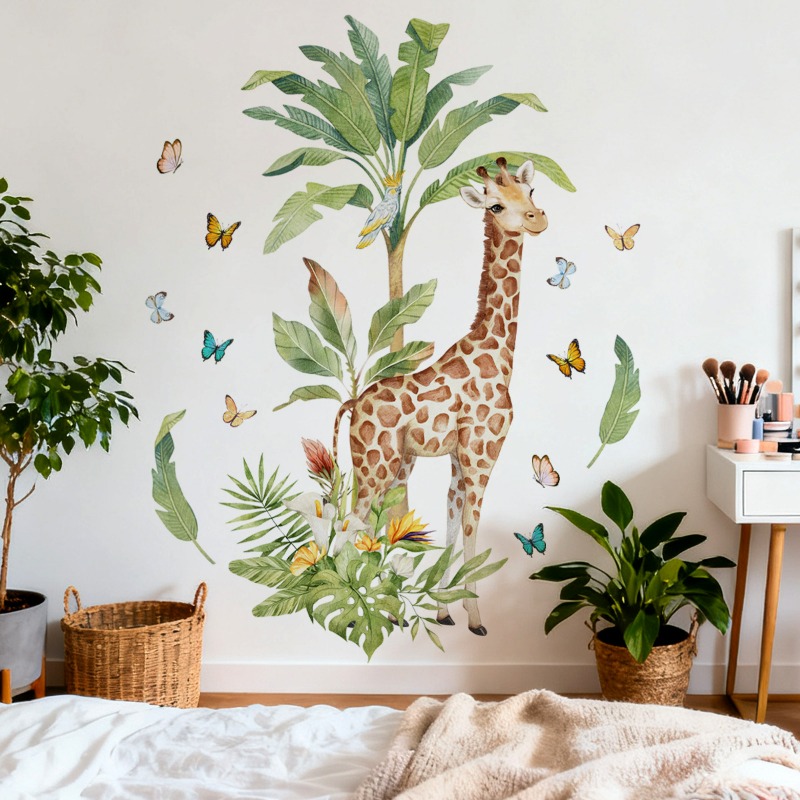 สติ๊กเกอร์ติดผนังรูปยีราฟขนาดใ - Baby Nursery Murals บทวิจารณ์และราคา