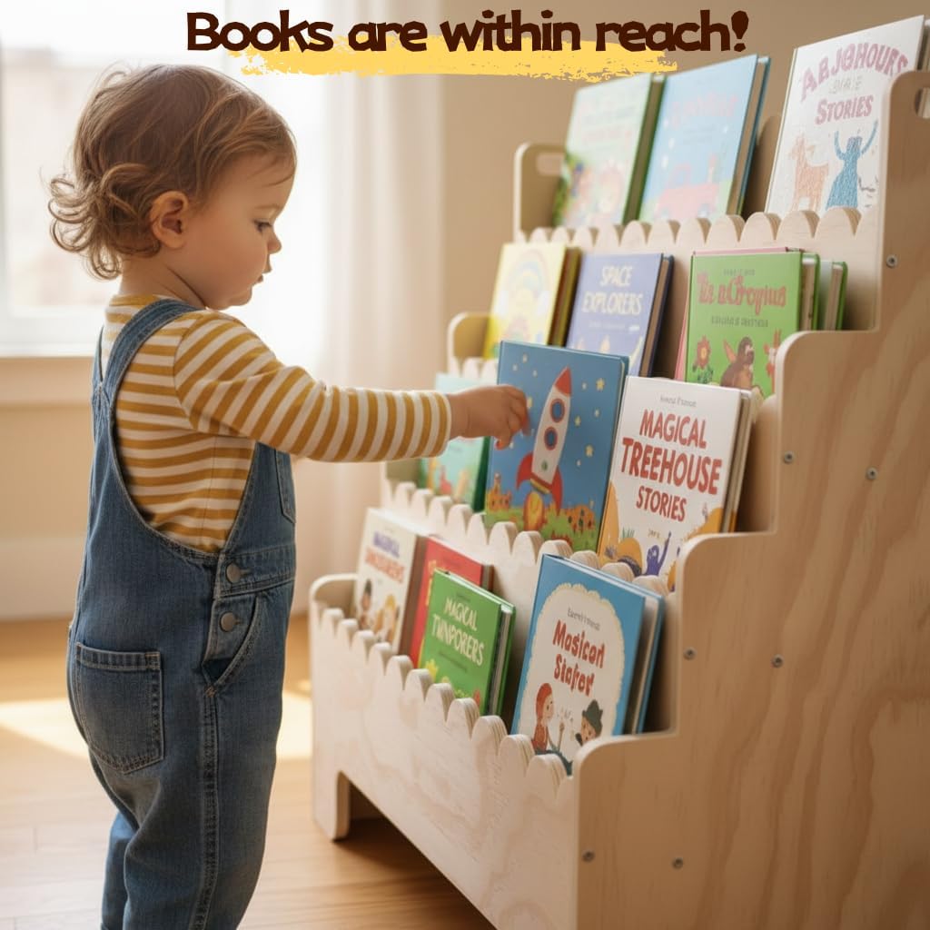 ชั้นวางหนังสือเด็ก 4 ชั้น, ชั้ - Baby Nursery Shelves บทวิจารณ์และราคา