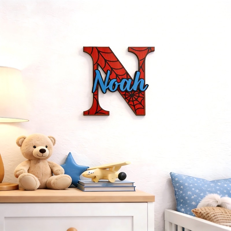 ป้ายแขวนชื่อแบบส่วนตัวลายใยแมง - Baby Nursery Name Sign บทวิจารณ์และราคา