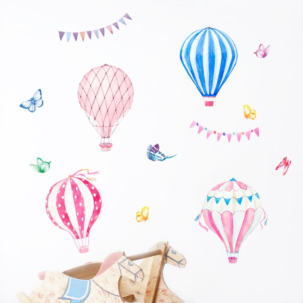 การ์ตูนบอลลูนอากาศร้อนสติ๊กเกอ - Baby Nursery Murals บทวิจารณ์และราคา