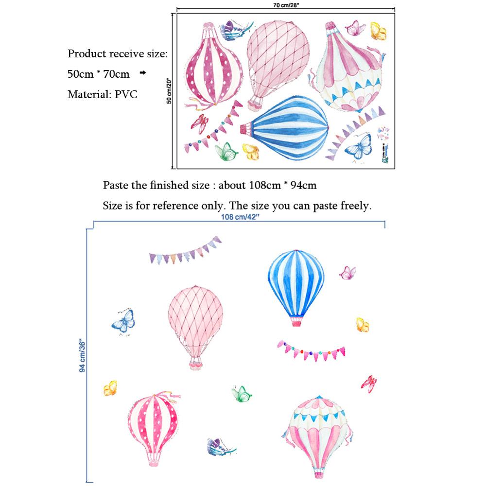 การ์ตูนบอลลูนอากาศร้อนสติ๊กเกอ - Baby Nursery Murals บทวิจารณ์และราคา