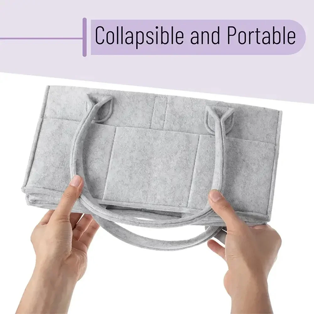 กระเป๋าแม่แบบพกพาแฟชั่น Felt ผ - Baby Nursery Handles บทวิจารณ์และราคา
