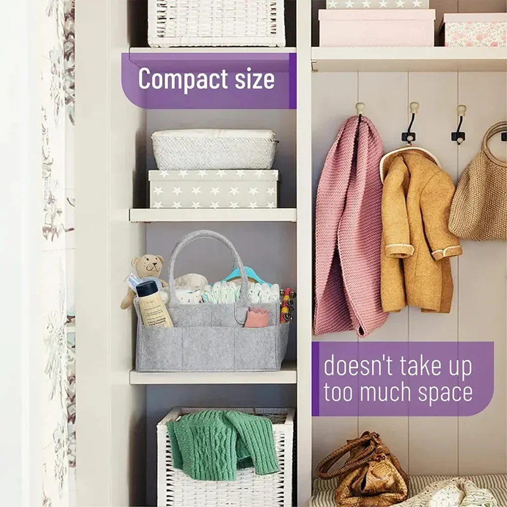 กระเป๋าแม่แบบพกพาแฟชั่น Felt ผ - Baby Nursery Handles บทวิจารณ์และราคา