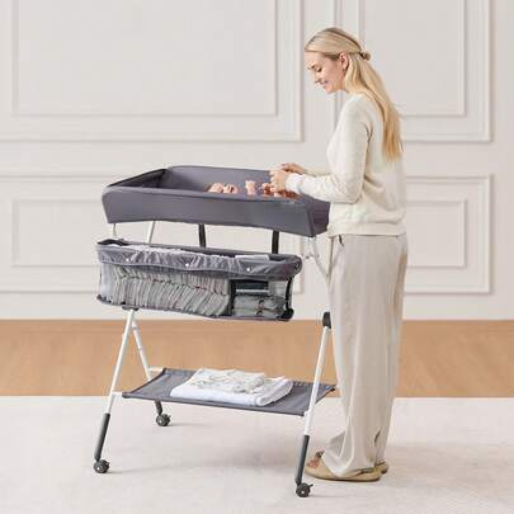 โต๊ะเปลี่ยนผ้าอ้อมเด็กแบบพับได - Baby Nursery Shelves บทวิจารณ์และราคา