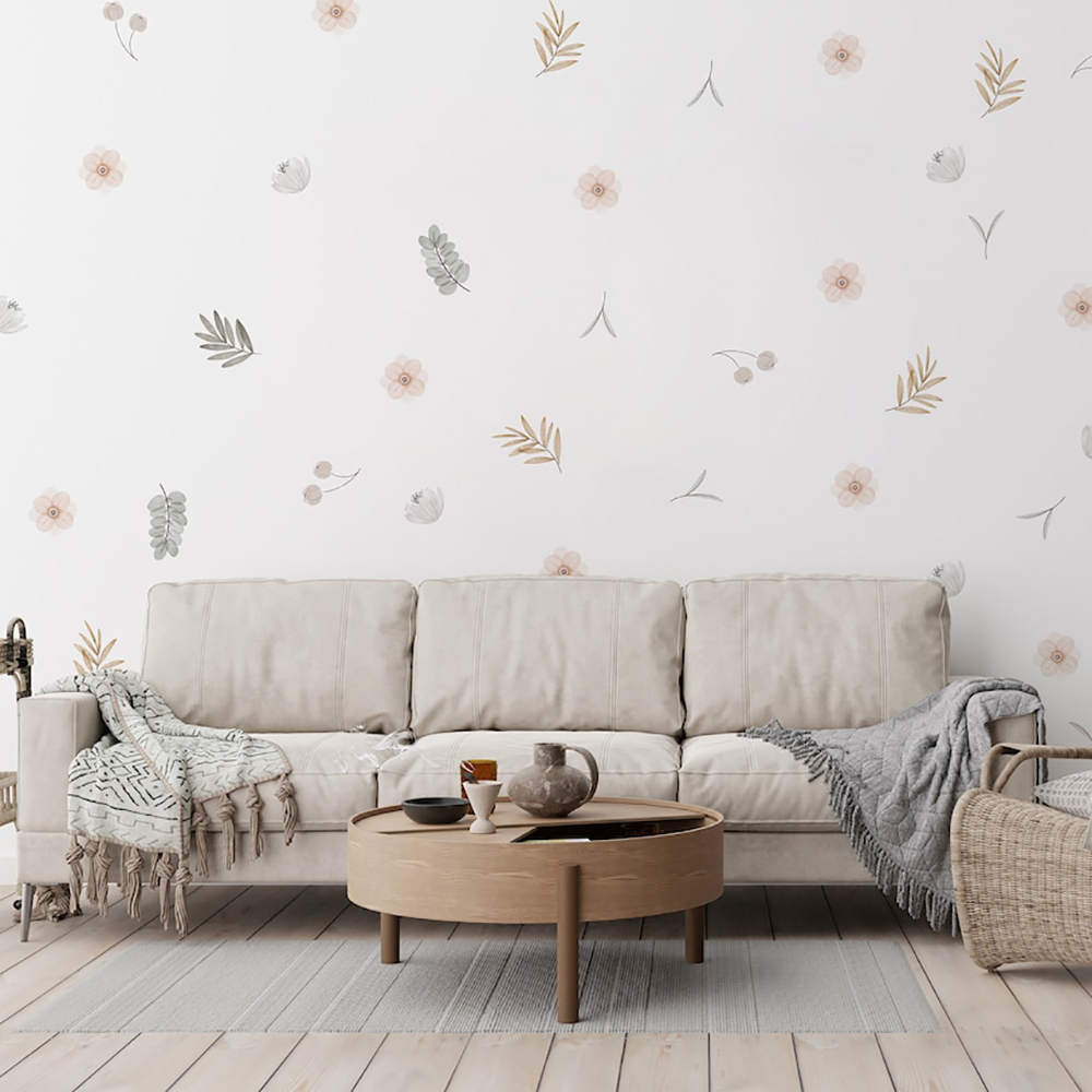 Boho ใบพฤกษศาสตร์ DIY Wall Dec - Baby Nursery Murals บทวิจารณ์และราคา