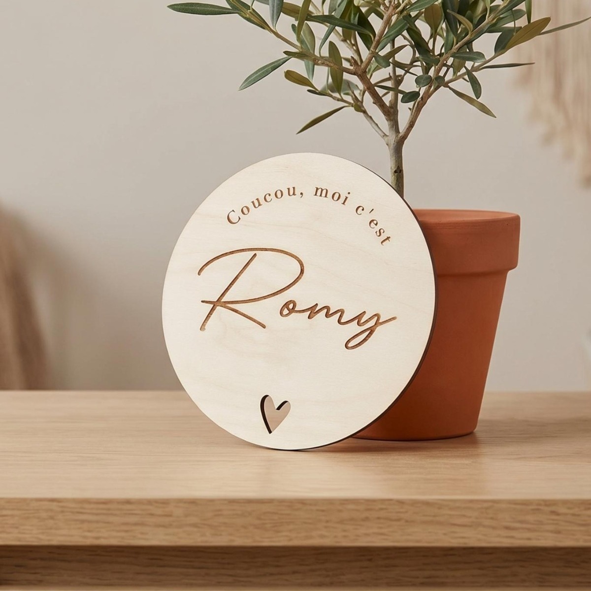 ป้ายชื่อไม้ทรงกลมแบบสั่งทำพิเศ - Baby Nursery Name Sign บทวิจารณ์และราคา