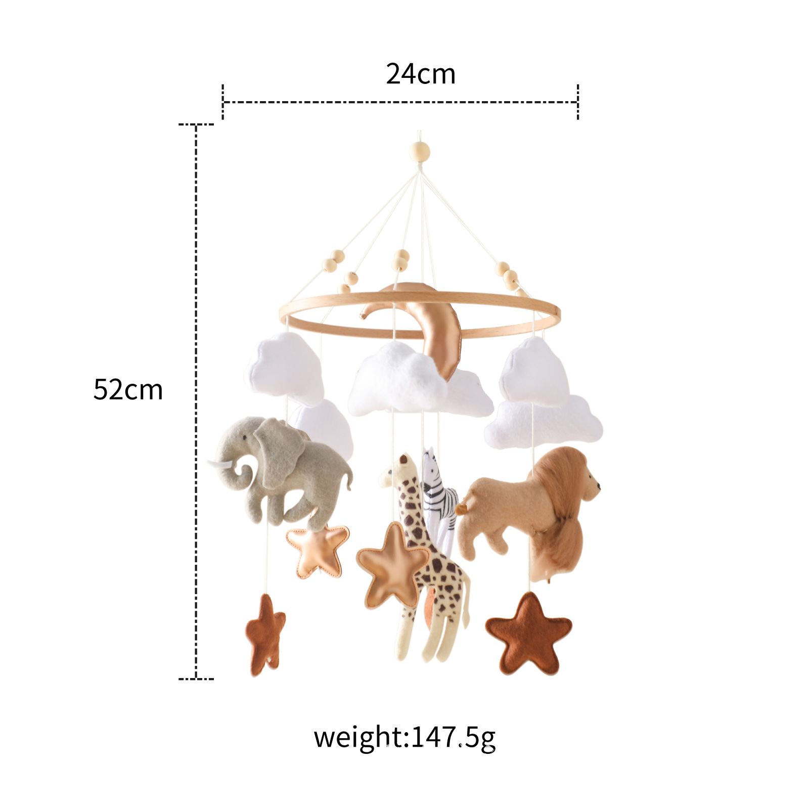 ขายร้อน Nordic Handmade Felt J - Baby Nursery Bed บทวิจารณ์และราคา