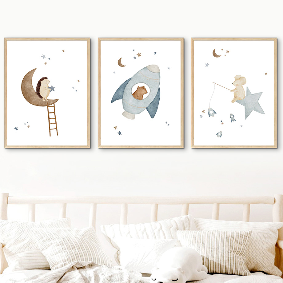ภาพจิตรกรรมฝาผนังรูปการ์ตูนสัต - Baby Nursery Murals บทวิจารณ์และราคา